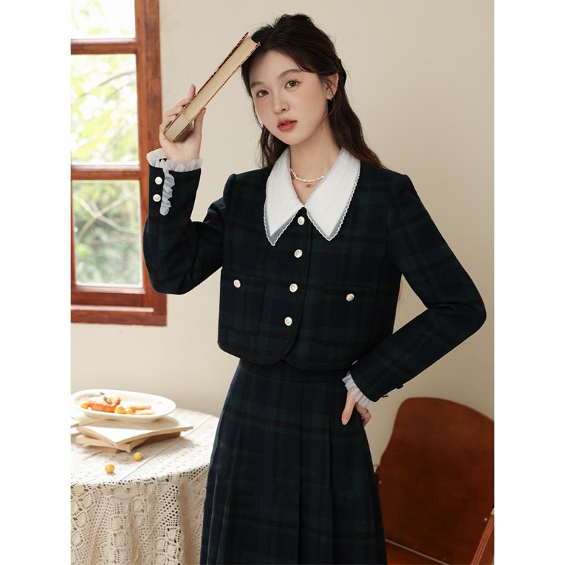 Fly Line - Vintage Plaid Two Piece Outfit Women