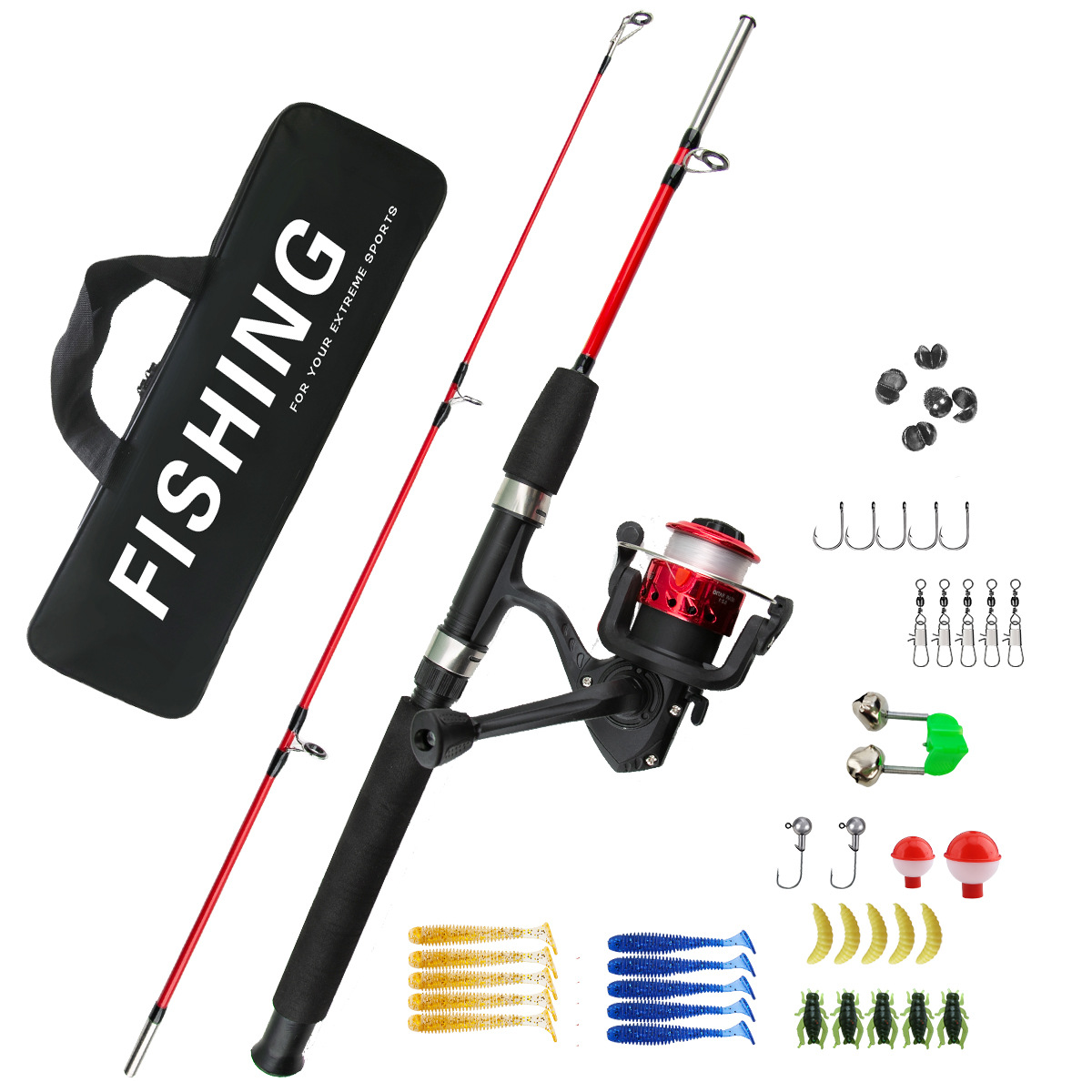 2 Sections Ice Fishing Rod Com - Ice Fishing Line recension och pris